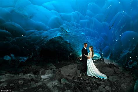 Breathtaking Images Of A Bride And Groom Inside An Alaskan Ice Cave