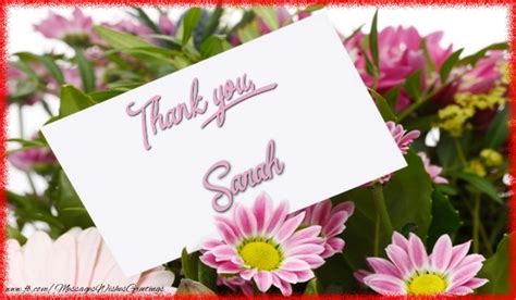Sarah Greetings Cards Thank You