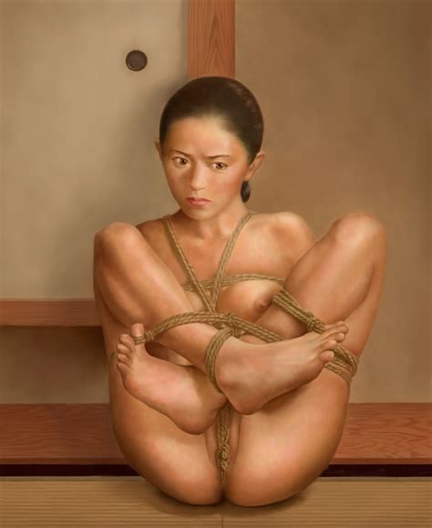 Nariyuki Yasuda 1girl Ass Barefoot Bdsm Bondage Bound Breasts Female Focus Full Body