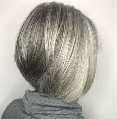 Straight Inverted Gray Bob For Fine Hair Bob Hairstyles For Fine Hair