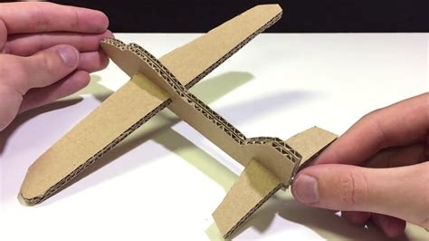 How To Make A Cardboard Airplane That Flies Youtube