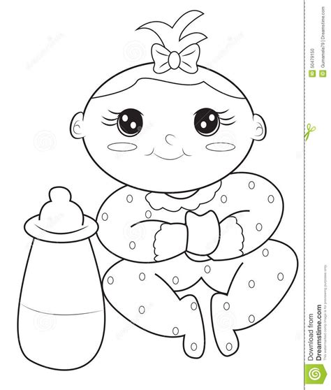 Baby Doll Coloring Page