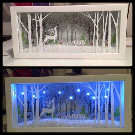 Pin By Gladys Hamilton On Cricut Crafts Christmas Shadow Boxes