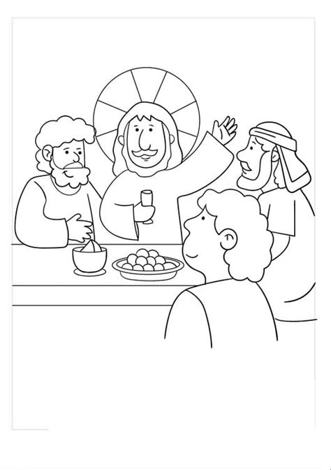 Jesus Last Supper Coloring Page