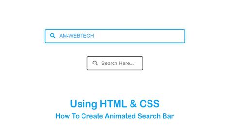 How to create animated search bar using HTML CSS ...