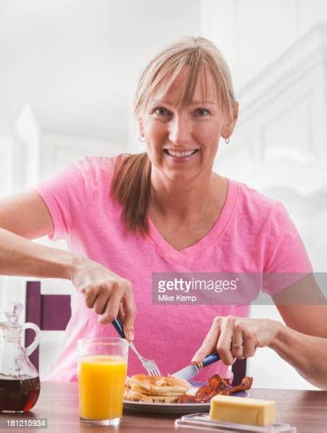 kitchen breakfast woman blonde photos and premium high res pictures getty images
