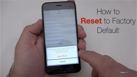 How To Reset Iphone To Factory Default Youtube
