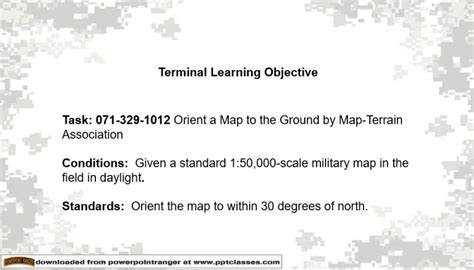 071 Com 1012 Orient A Map To The Ground By Map Terrain Association