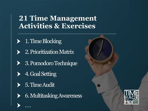 21 Time Management Activities And Exercises