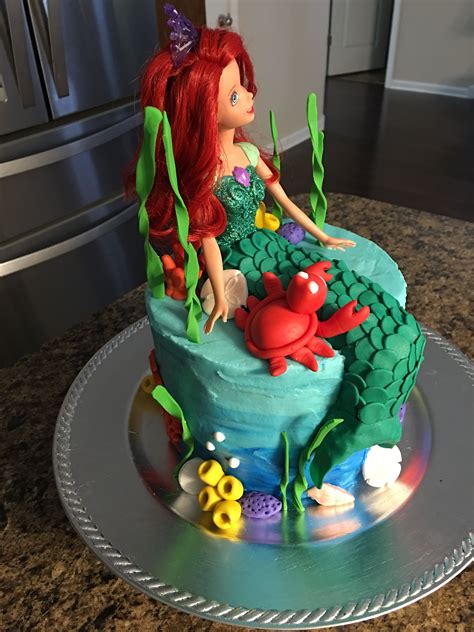 Ariel Cake For A 3rd Bday Ariel Cake Cake Birthday Cake