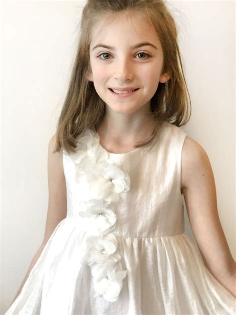 Sophie Catalou Girls Toddler And Kids White Amelie Flower Girl Dress 2 9