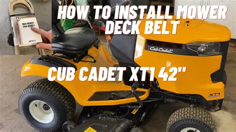 How To Install A Mower Deck Belt On A Cub Cadet XT1 42 YouTube