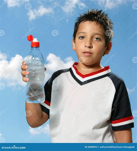 Thirsty Boy Drinking Water Out Stock Photos Image 2698593