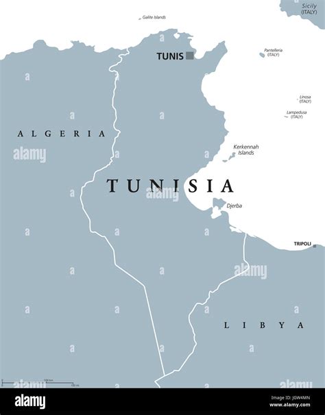 Tunisia Political Map Capital Tunis Hi Res Stock Photography And Images