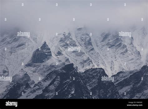 Cloudy Day In The Himalayas Stock Photo Alamy