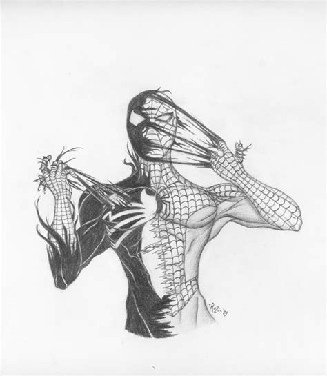 Spidey Symbiote Sketch By Roz Boy On Deviantart