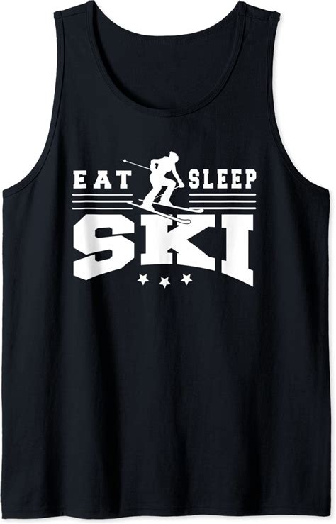 Funny Ski Eat Sleep Women Men Skiing Sport Skier Ts Tank