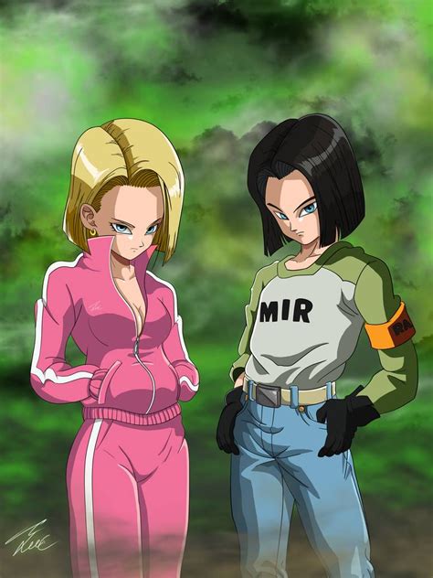 Android 17 And 18 By Unique Shadow On Deviantart Personagens De Anime