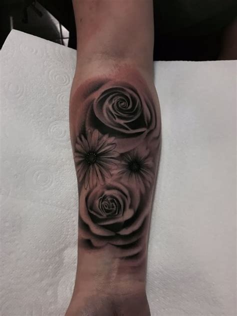 White Flower Tattoos Black And White Flower Tattoo Rose Drawing