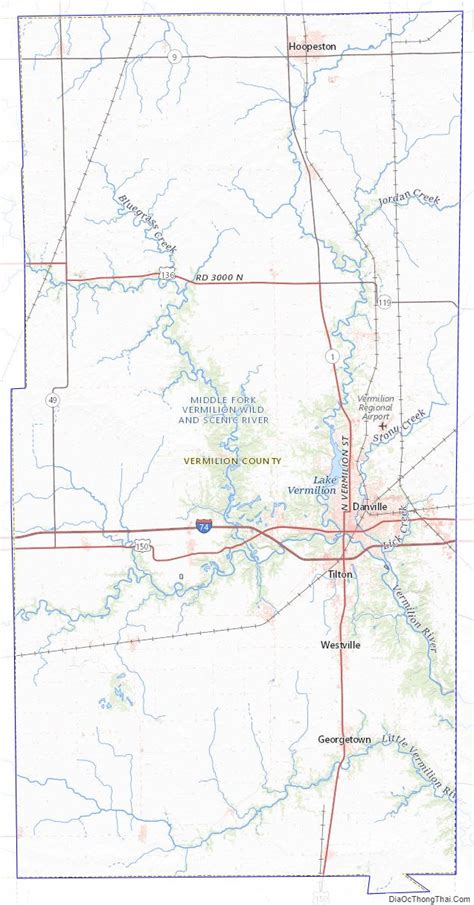 Map Of Vermilion County Illinois