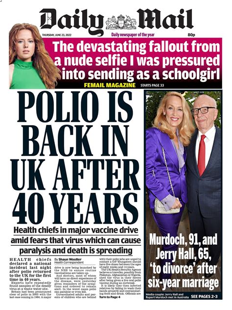 Daily Mail Front Page 23rd Of June 2022 Tomorrow S Papers Today