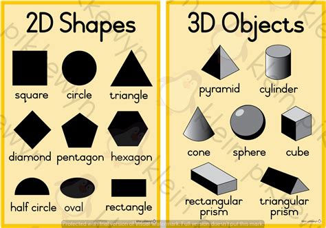 2d And 3d Shapes Printable