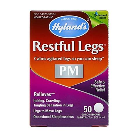 Hylands Restful Legs Pm Tablets 50 Each 2 Pack