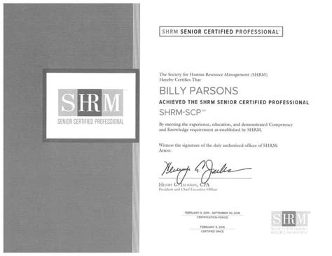 Shrm Cp Certificate