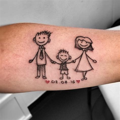 Les Plus Sélectionnés Tatuajes Familia Papa Mama Y Bebe Dibujo 273376
