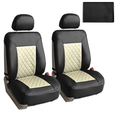 Fh Group Quality Faux Leather 47 In X 23 In X 1 In Diamond Pattern Car Seat Cushions