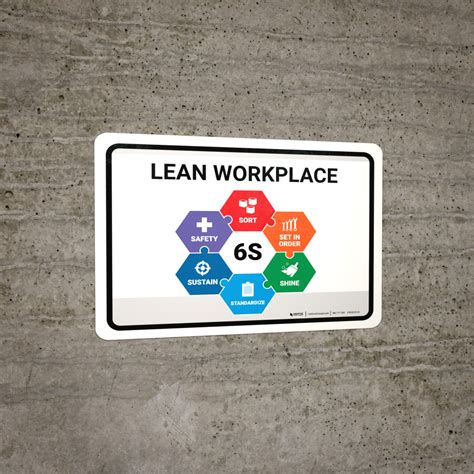 6s Lean Workplace V2 Landscape Wall Sign