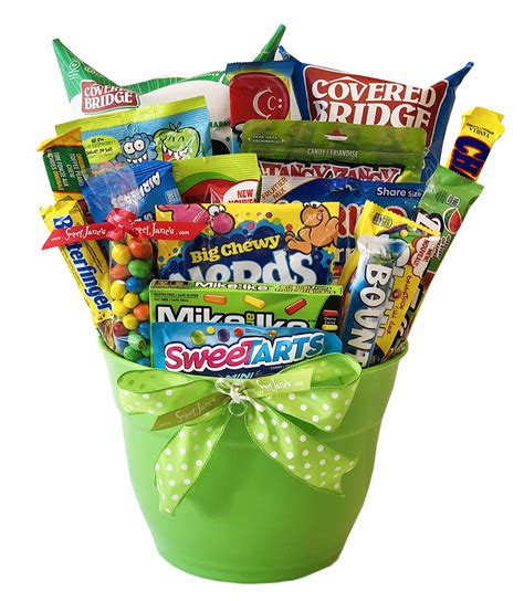 Lime Green Candy Basket Delight In The Green Candy Extravaganza