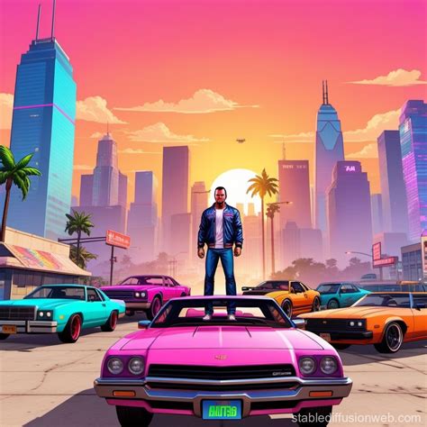 Gta 6 Image City Background Car Game Figure Stable Diffusion Online