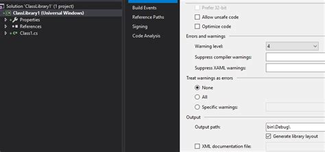 C Cannot Tick Generate Library Layout Visual Studio Uwp Stack