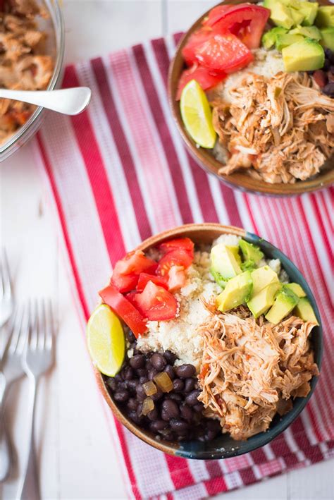 Slow Cooker Chicken Burrito Bowls A Sweet Pea Chef