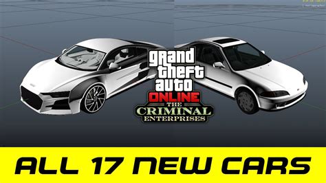 Gtao The Criminal Enterprise All 17 New Cars Youtube