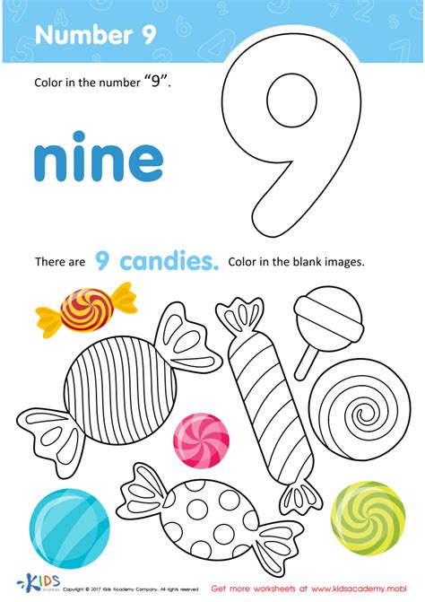 Number 9 Coloring Pages For Toddlers