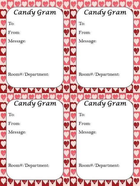 Enjoy these brand new designed candy grams! 20 Candy Gram Cards | Gift Tags | Printable | Valentines ...