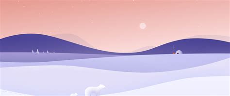 2560x1080 Winter Night Minimalist 4k 2560x1080 Resolution Wallpaper Hd