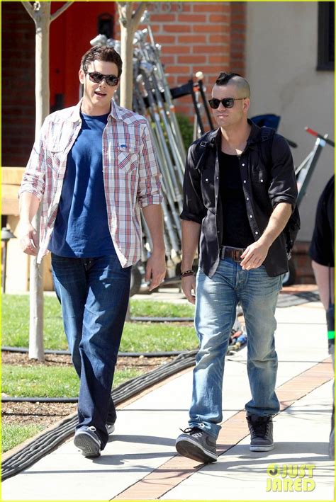 Cory Monteith And Mark Salling Glee Guys On Set Photo 2630106 Cory Monteith Glee Mark