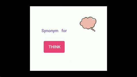 🦅 Think Word Synonym With Examples 🕊 Youtube