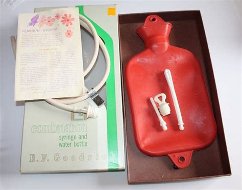 Vintage Water Bottle And Syringe B F Goodrich New In The Etsy