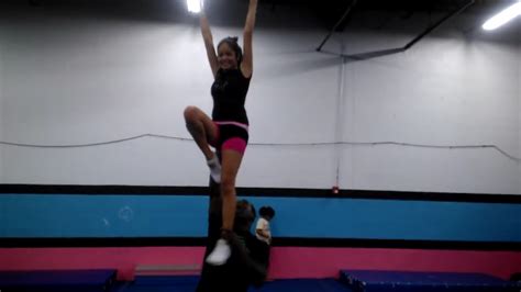 Cheerleading Chairlift Stunt Youtube