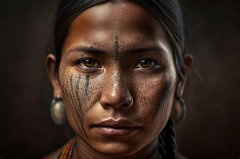 premium ai image native american indian woman