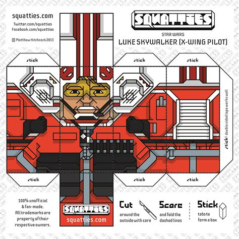 Cubeecraft De Star Wars Luke Skywalker Xwing Pilot Manualidades A
