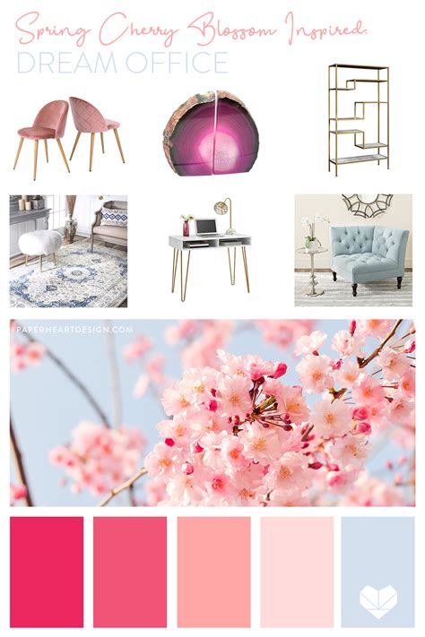 Color Palette Spring Cherry Blossoms — Paper Heart Design