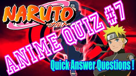 Anime Opening Quiz 7 Hardest Naruto Quiz Ever Quick Answer