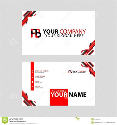 Modern Business Card Templates With Fb Logo Letter And Horizontal
