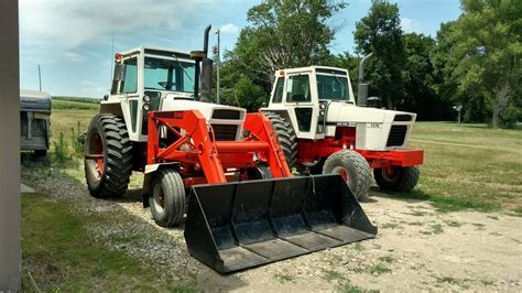 1977 Case 1070 In Foreground With 2009 Westendorf Wl42 Loader With 8