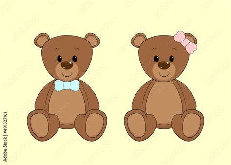 cartoon teddy bears stock vector adobe stock